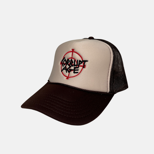 Brown Scope Logo Trucker